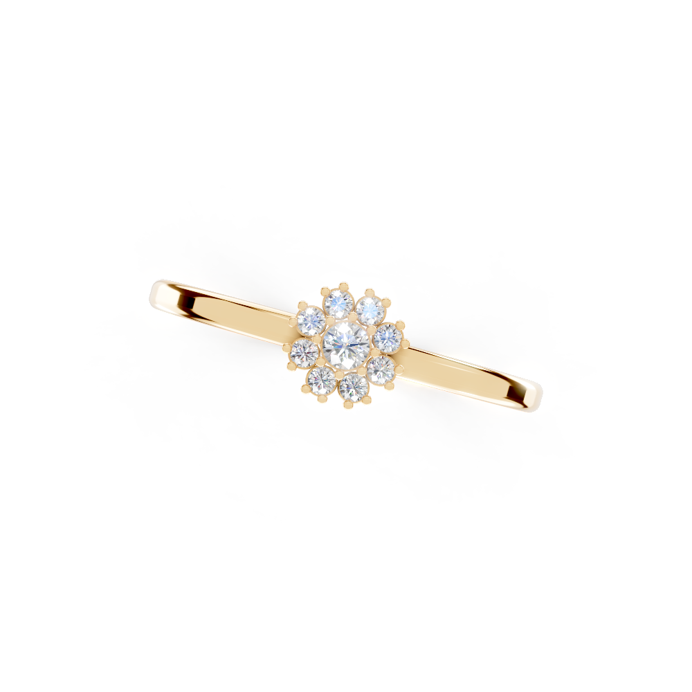 Emerald Cut Lab Grown Diamond Halo Engagement Ring