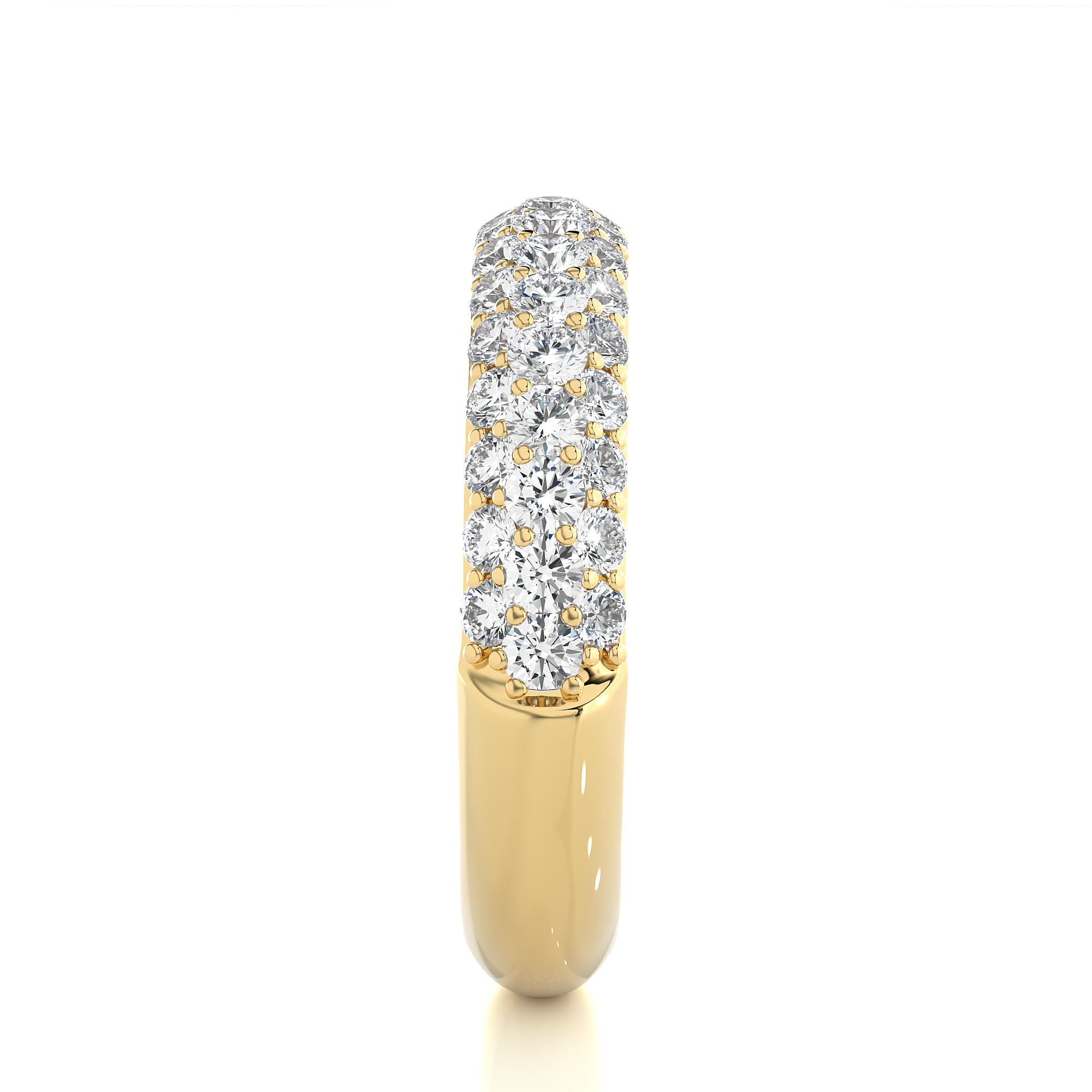 Multi Row Lab Grown Diamond Wide Band